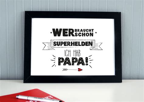 Kunstdruck Papas sind Superhelden - Formart Zeit für Schönes!