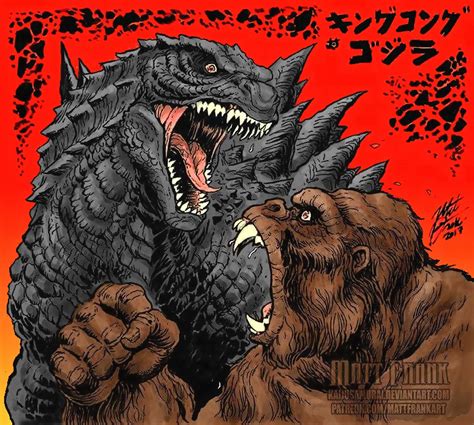 Godzilla Vs Kong By Matt Frank Colors By Jes Deviantart R Godzilla