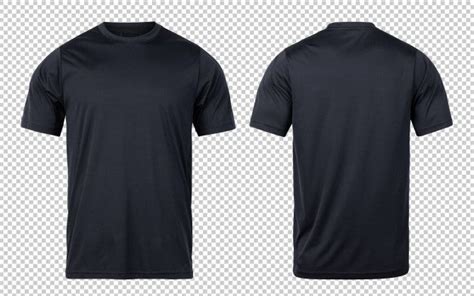 Black Sport T Shirts Front And Back Mock Up Template For Your Design
