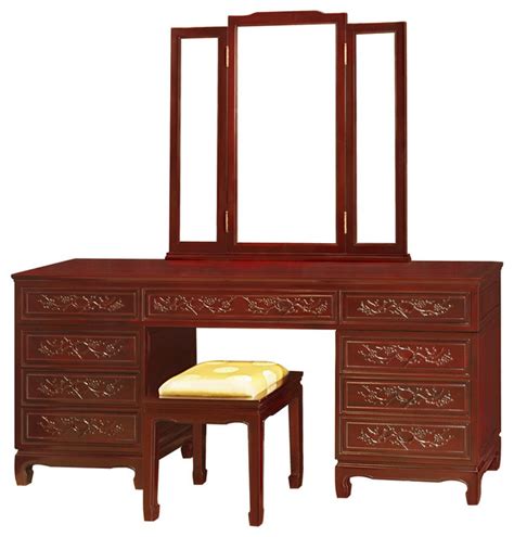 Natural rosewood, dark cherry, mahogany, and black ebony. China Furniture and Arts Rosewood Flower Motif Dresser ...
