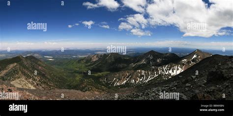 Panoramic Image From Mount Humphreys In The San Francisco Peaks Stock