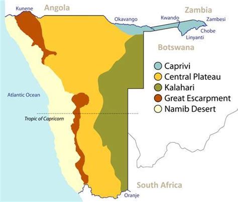 Geografie Namibias Grenzen Und Lage In Afrika