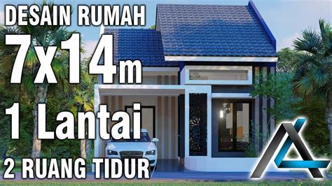Desain rumah minimalis 2 lantai sederhana. Desain rumah#7x14 meter#2 Ruang tidur#Mushola# - YouTube