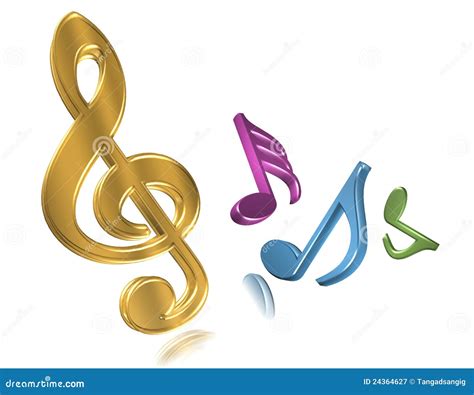 Dancing Musical Notes Stock Illustration Illustration Of Music 24364627