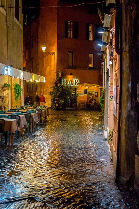 Trastevere Evening In The Rain A Beautiful Rainy Evening In