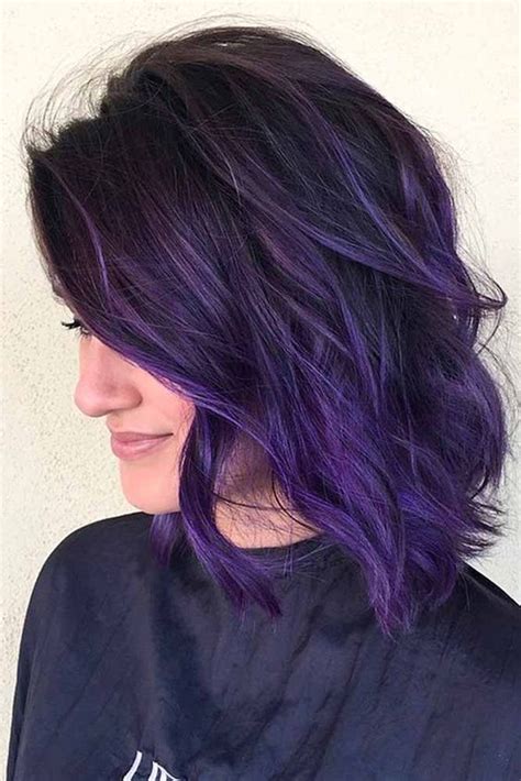 After you've lightened your hair, wait at least 14 days before reaching for your permanent purple hair dye. 43 Amazing Dark Purple Hair, Balayage/Ombre/violet - Style ...