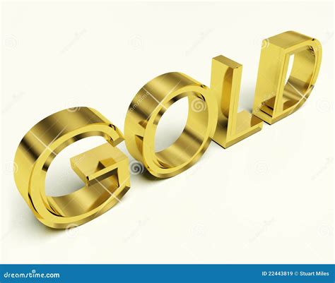 Gold Letters As Symbol For Wealth Or Riches Stock Illustration