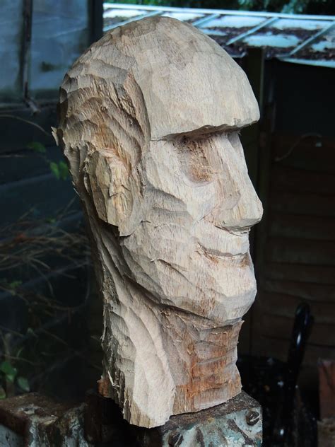 Carving Heads Oak Log Carving June 2016 Rosemarybeetle Flickr