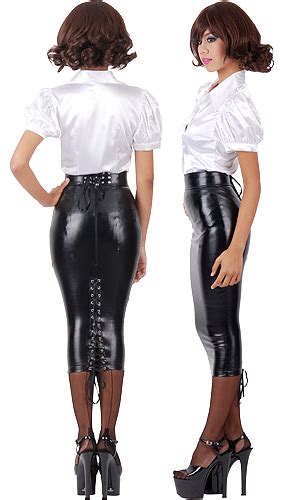 Leatherette Hobble Skirt At The Sissy Store We Heart It