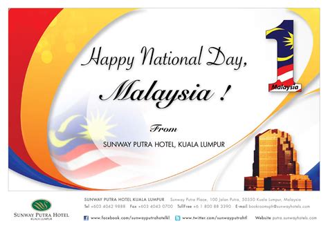 Happy 61st independence day malaysia & selamat hari merdeka the celebration this year is more meaningful for malaysians as it marks a new malaysia celebrates its independence day on 31 august every year with fireworks and merdeka songs playing on the air. Happy National Day, Malaysia! -- Sunway Putra Hotel Kuala ...