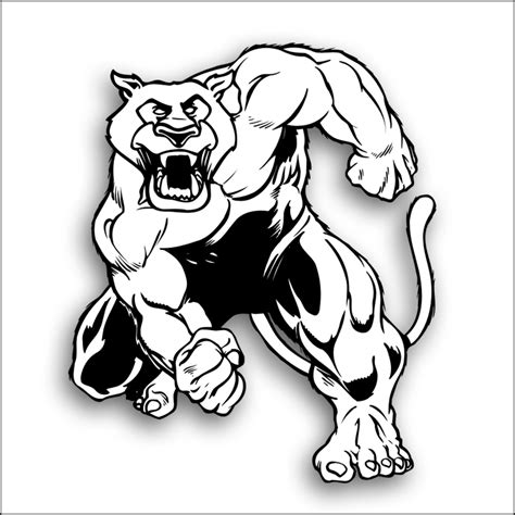 Cougar Heads Clip Art Library