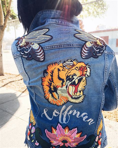 Remove the heavy duty water soluble stabilizer from the patch. DIY Embroidered Patch Denim Jacket - Honestly WTF