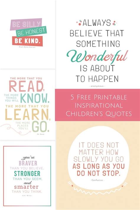 5 Free Printable Inspirational Childrens Quotes Printable