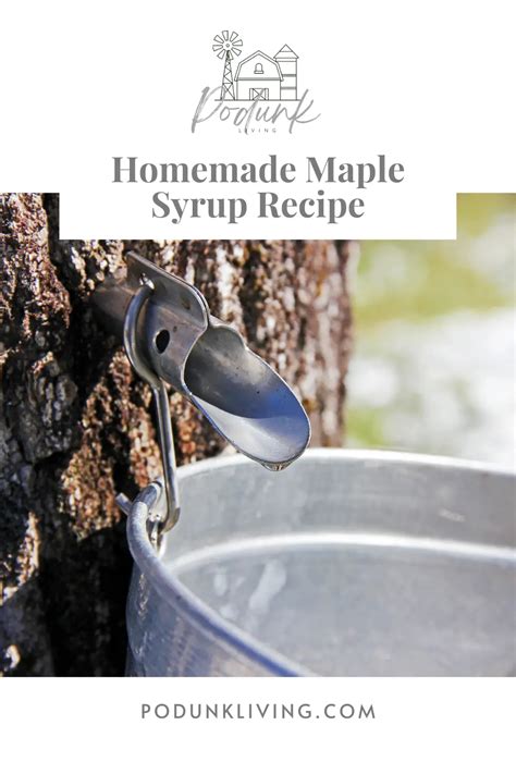 Homemade Maple Syrup Recipe From Maple Sap Podunk Living