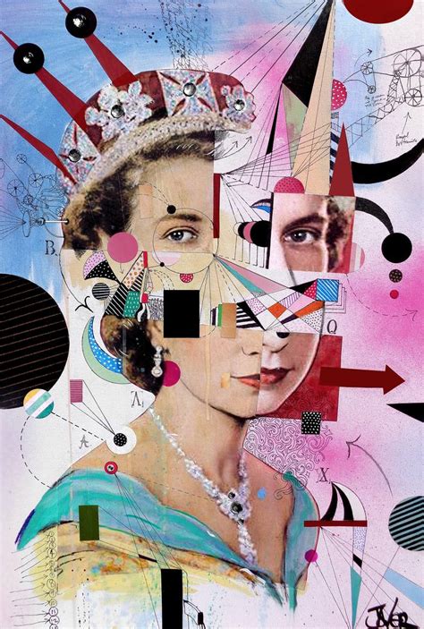 Her Majesty Deconstructed Collage By Loui Jover Saatchi Art