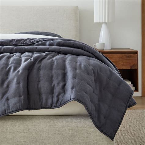 Sheridan's iconic 100% pure egyptian cotton in designer colours, made to last. European Flax Linen Tack Stitch Quilt & Shams | West Elm