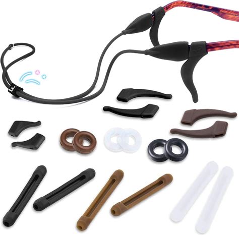 Kalevel Set Of 11 Silicone Eyeglass Ear Grips Hooks Temple Tips Sleeve Sport
