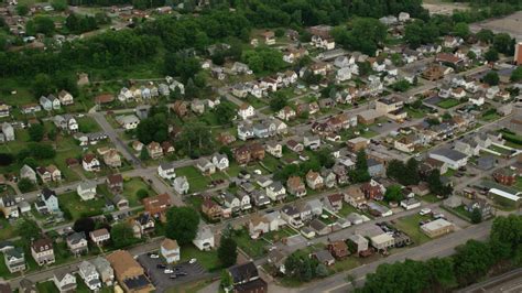 5k Stock Footage Aerial Video Flying Over Suburban Homes Conway Pennsylvania Aerial Stock