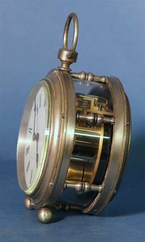 Rare French Drum Carriage Clock With Unusual Escapement F333 Sundialfarm