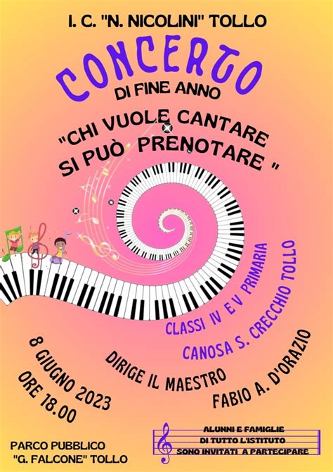 Concerto Di Fine Anno Istituto Comprensivo N Nicolini