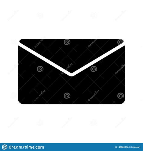 Mail Glyph Flat Vector Icon Stock Vector Illustration Of Message