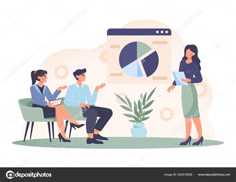 Coach Speaking Before Audience Abstract Concept Stock Vector Image By