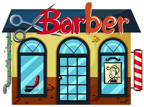 A Barber Shop On White Background 420206 Vector Art At Vecteezy