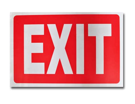 EXIT Shop Restaurant Plastic Door Wall Safety Sign BS16 | eBay