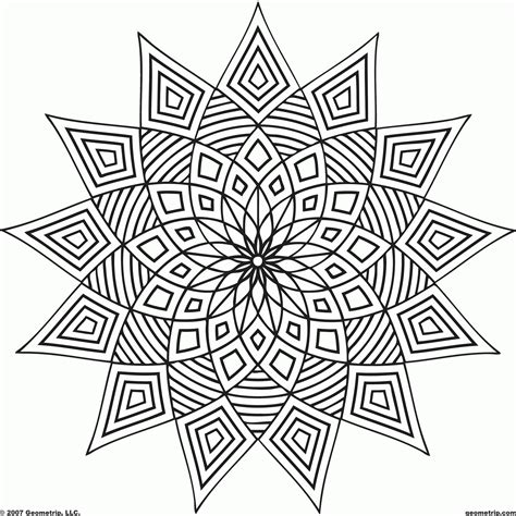 Complex Geometric Coloring Pages Coloring Home