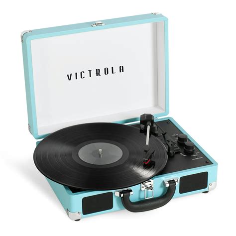 Victrola Journey Portable Suitcase Record Player 3 Speed Turntable W