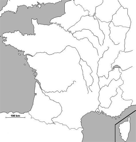 Carte De France Vierge Avec Fleuves Et Montagnes À Imprimer Carte