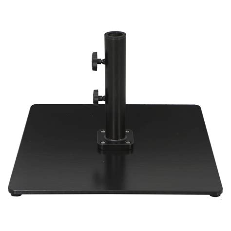 Galtech Steel Plate Umbrella Base With Wheels Black Offset Umbrella