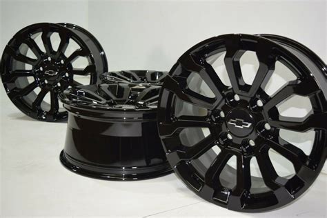 20″ Chevrolet Silverado 2500 Hd 3500 Black Rims Wheels Factory Oem 5962