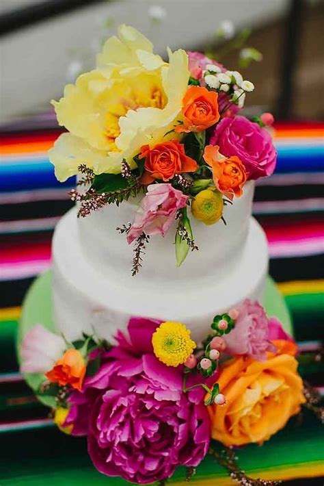 55 Colorful Festive Fiesta Mexican Wedding Ideas Hmp Mexican Wedding Cake Mexican Themed