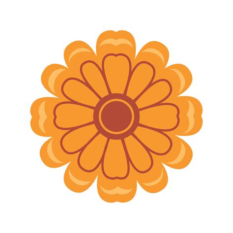 Orange Sunflower Plant 11132957 Vector Art At Vecteezy