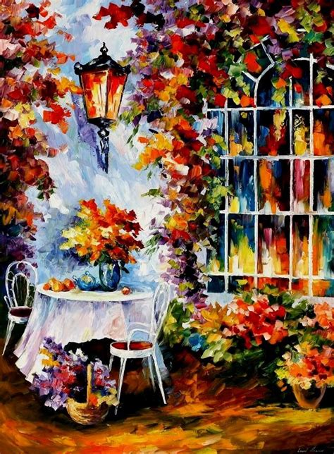 In The Garden — Palette Knife Oil Painting On Canvas By Leonid Afremov