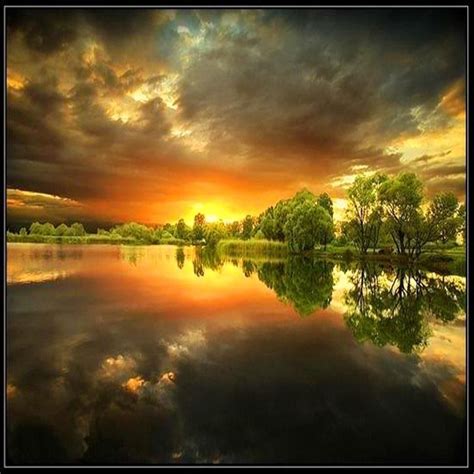 Stormy Reflections Beautiful Nature Sunset Hd Wallpapers Cool