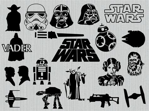 Star Wars Svg Bundle Star Wars Clipart Cut Files For Cricut Etsy Norway