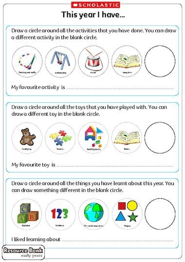 End Of Year Reflection Worksheet Early Years Teaching Resource