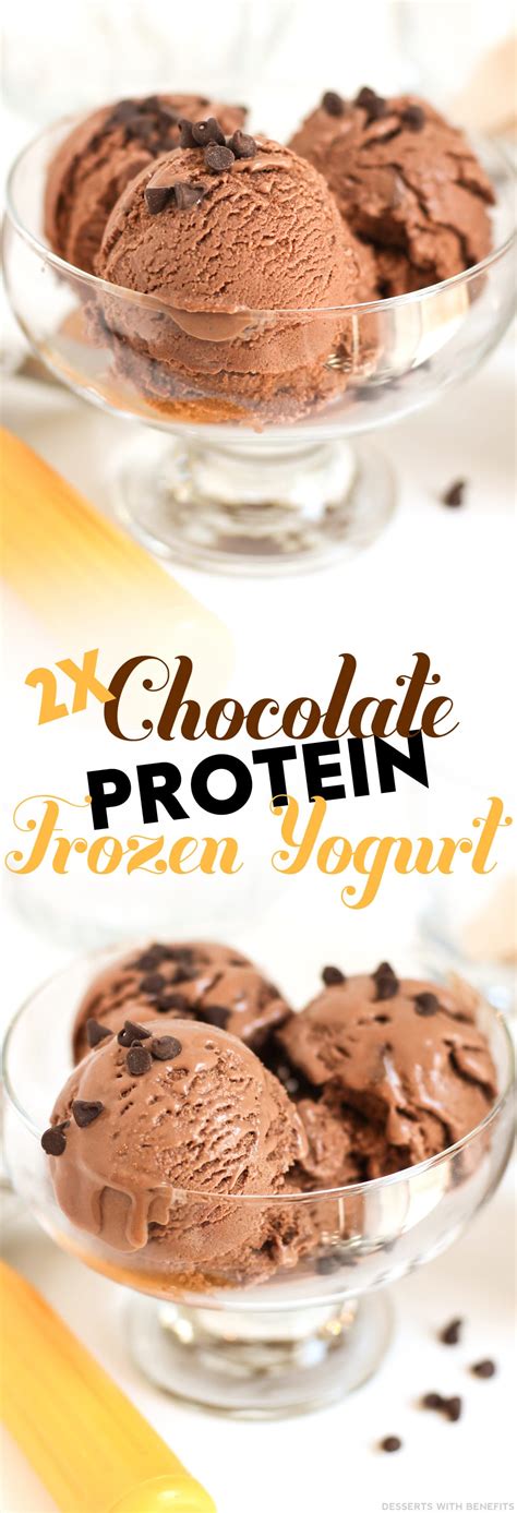 Low carb high fiber desserts recipes. Healthy Double Chocolate Protein Frozen Yogurt (sugar free)