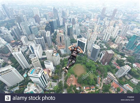 Kuala Lumpur International Base Jump In Kl Tower Malaysia Stock Photo