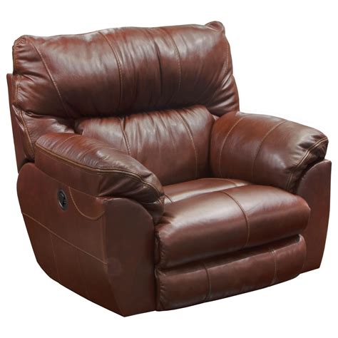 Catnapper Milan Casual Power Leather Lay Flat Recliner With Usb