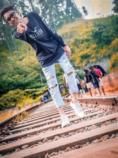 Ella 💙 Men Outfits Railroad Tracks