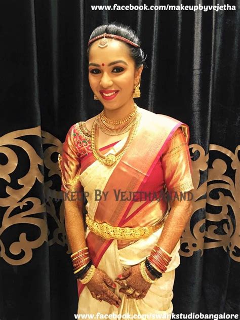 Traditional Southern Indian Bride Varsha Wears Bridal Silk Saree And