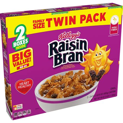 Kellogg S Raisin Bran Breakfast Cereal Twin Pack Oz Walmart Com