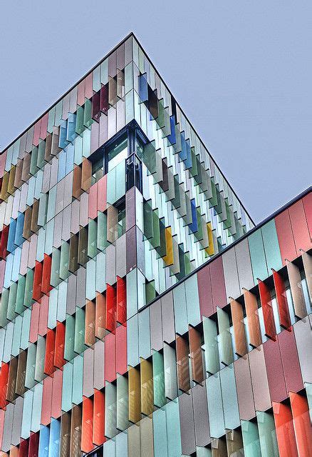 Colored Glass Colour Architecture Facade Design Facade Architecture