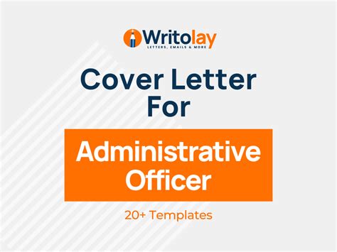 Administrative Officer Cover Letter 4 Templates Writolay