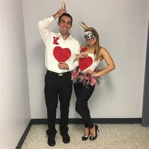 King And Queen Of Hearts Diy Queen Of Hearts Couples Halloween Costume Couples Costumes