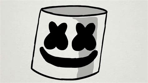 How To Draw Marshmello Face Easy Step By Step Drawing Tutorial YouTube