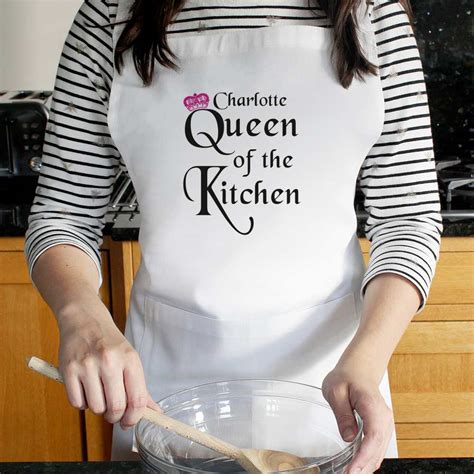 Personalised Queen Of The Kitchen Apron Baking And Kitchen Ts